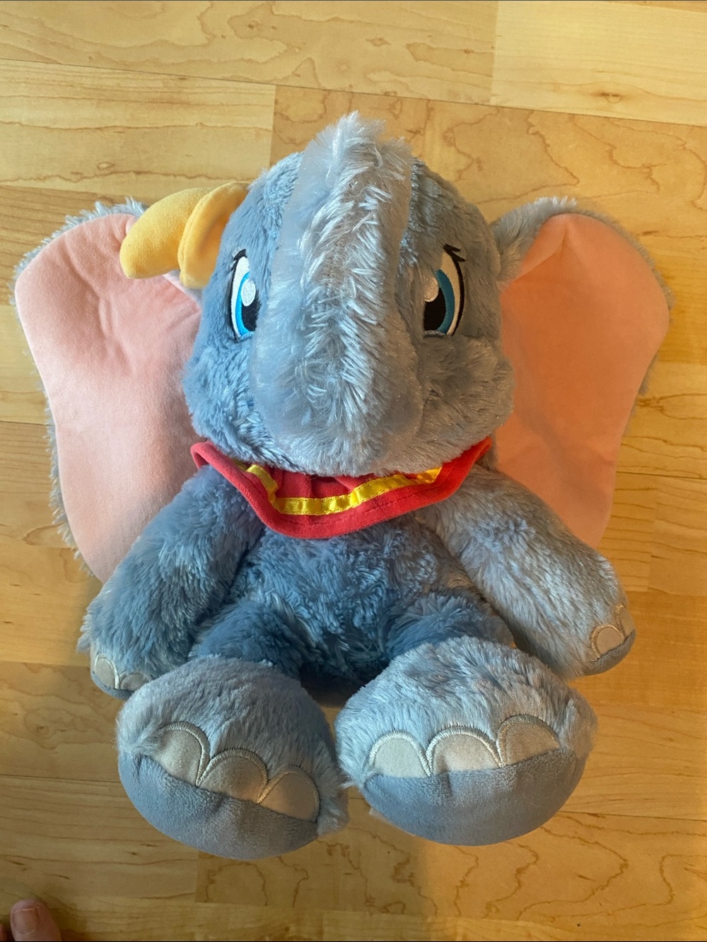 Disney Gray Plush Dumbo Elephant Kids Toy with Pink Ears